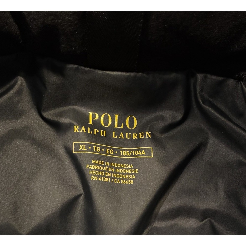 Polo Ralph Lauren Green Camo Fur Hoodie Puffer Jacket Size XL Preppy - Picture 5 of 7